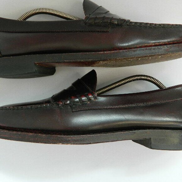 Mens Johnston & Murphy Aristocraft Leather Burgundy Pennty Loafers Size 10.5B